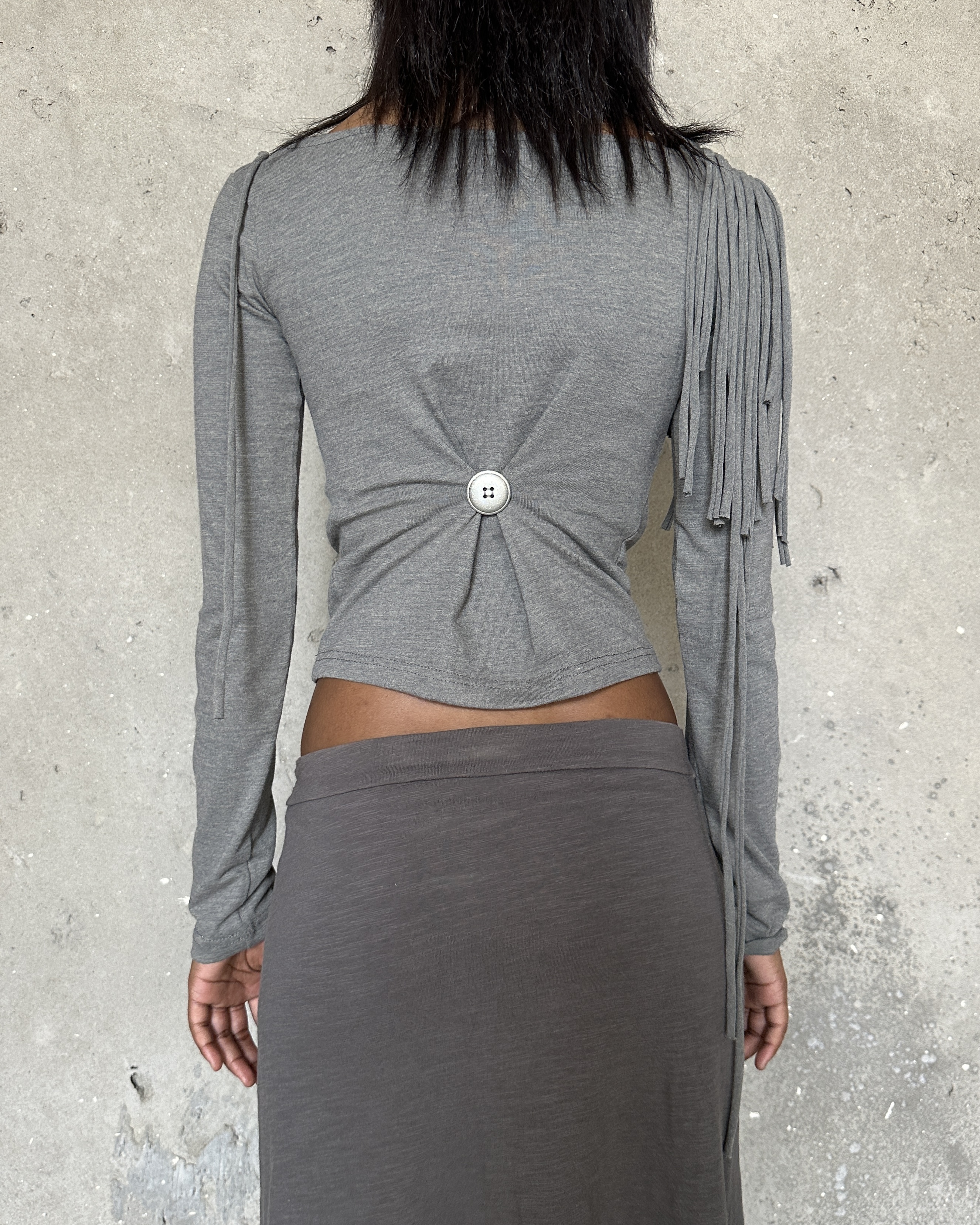 Two Way Fringe Drape Top